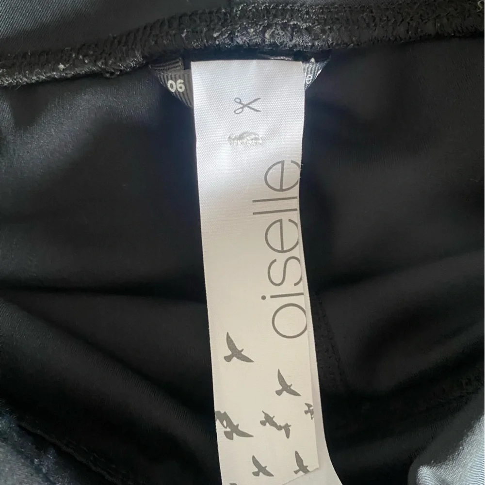 Oiselle Black Athletic Shorts with White Trim - Picture 2 of 4